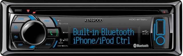 Kenwood KDC-BT52U CD/MP3/USB/iPhone Tuner with USB & Bluetooth